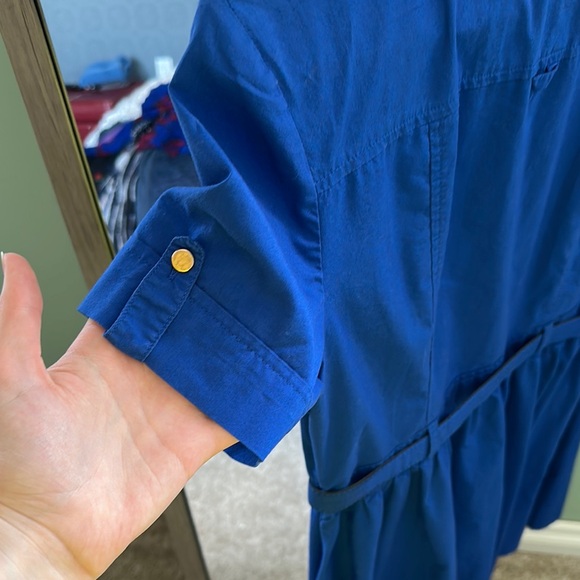 Dynamite Royal Blue Shirt Dress - Picture 5 of 6